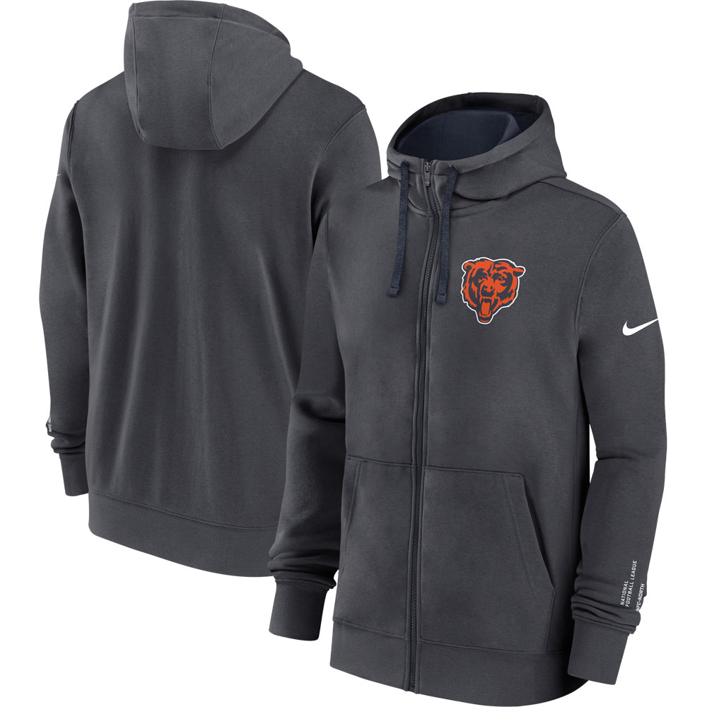 Chicago Bears Full-Zip Club Hoodie by NIKE® | Official NFL®