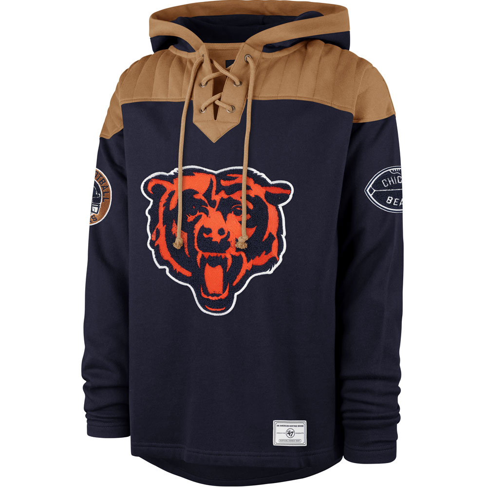 Chicago Bears Flannagan Wingback Lacer Hoodie by '47® | Official NFL®
