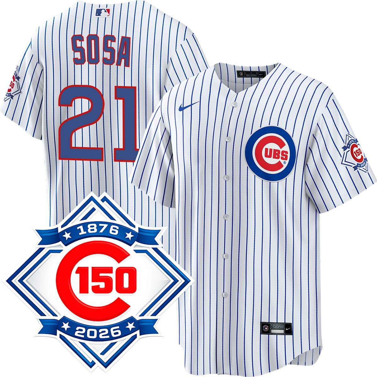 Sammy Sosa Chicago Cubs Youth Home 150th Anniversary Jersey by