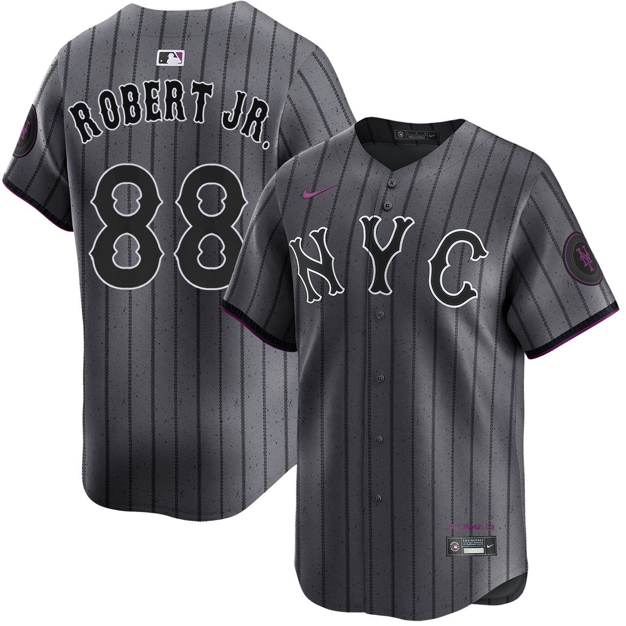 マリROSE野球ユニホームPORTE ジャケット付き　130cm Luis Robert Jr. New York Mets City Connect Limited Jersey by NIKE