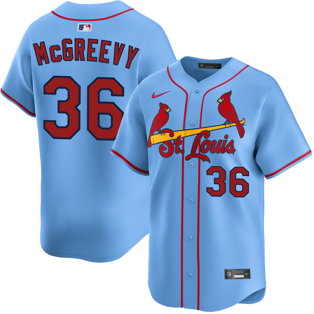 Michael McGreevy St. Louis Cardinals Alternate Light Blue Limited