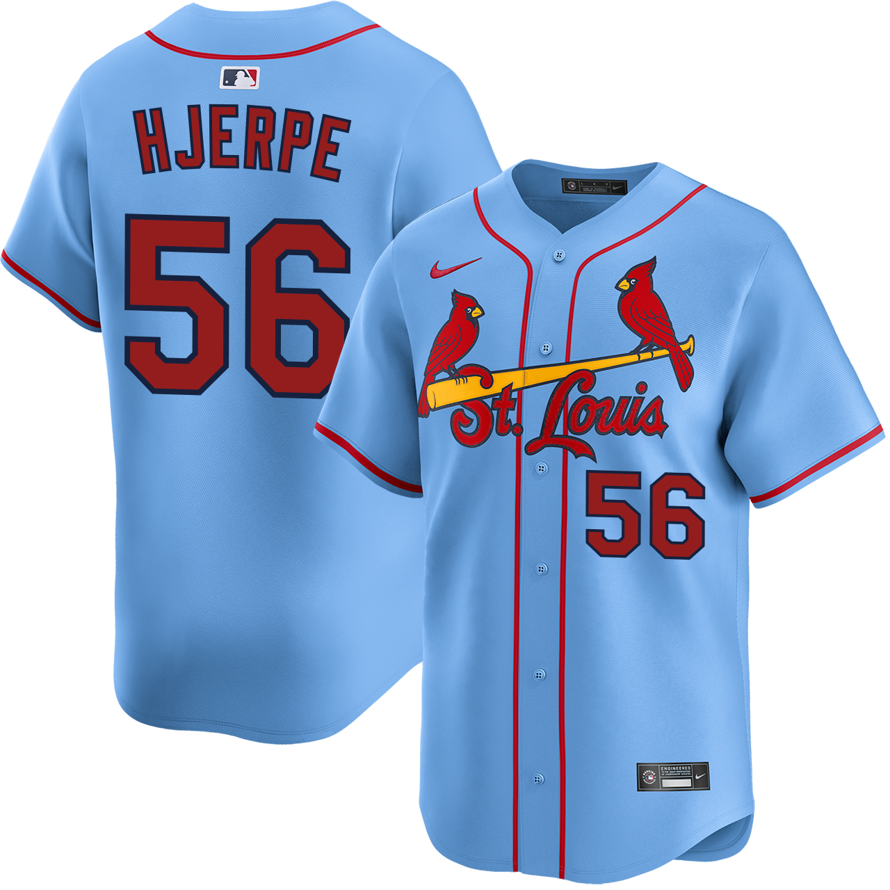 Cooper Hjerpe St. Louis Cardinals Alternate Light Blue Limited