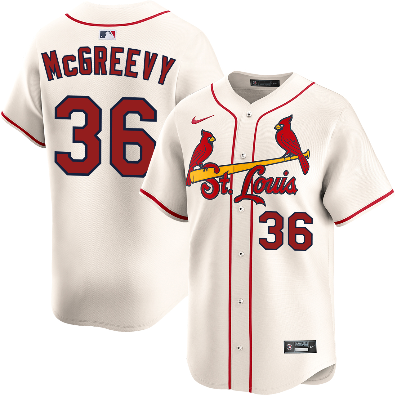 Michael McGreevy St. Louis Cardinals Alternate Cream Limited