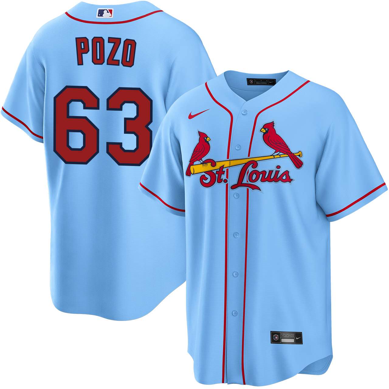 Yohel Pozo St. Louis Cardinals Alternate Light Blue Jersey by NIKE