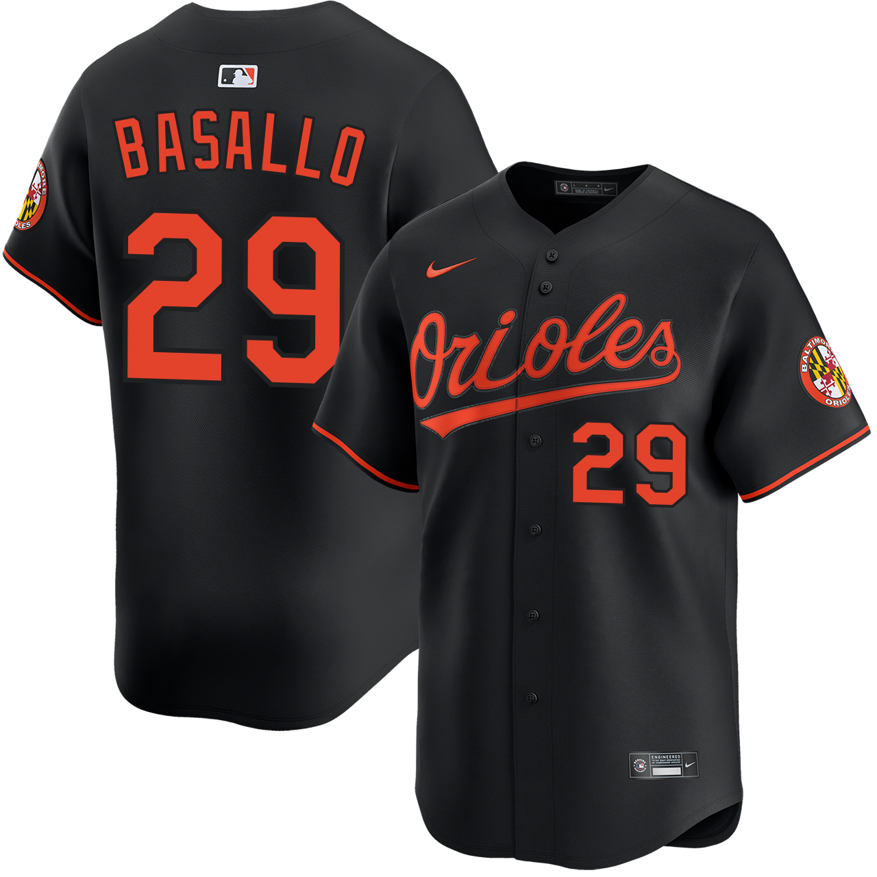 Samuel Basallo Baltimore Orioles Alternate Black Limited Jersey by