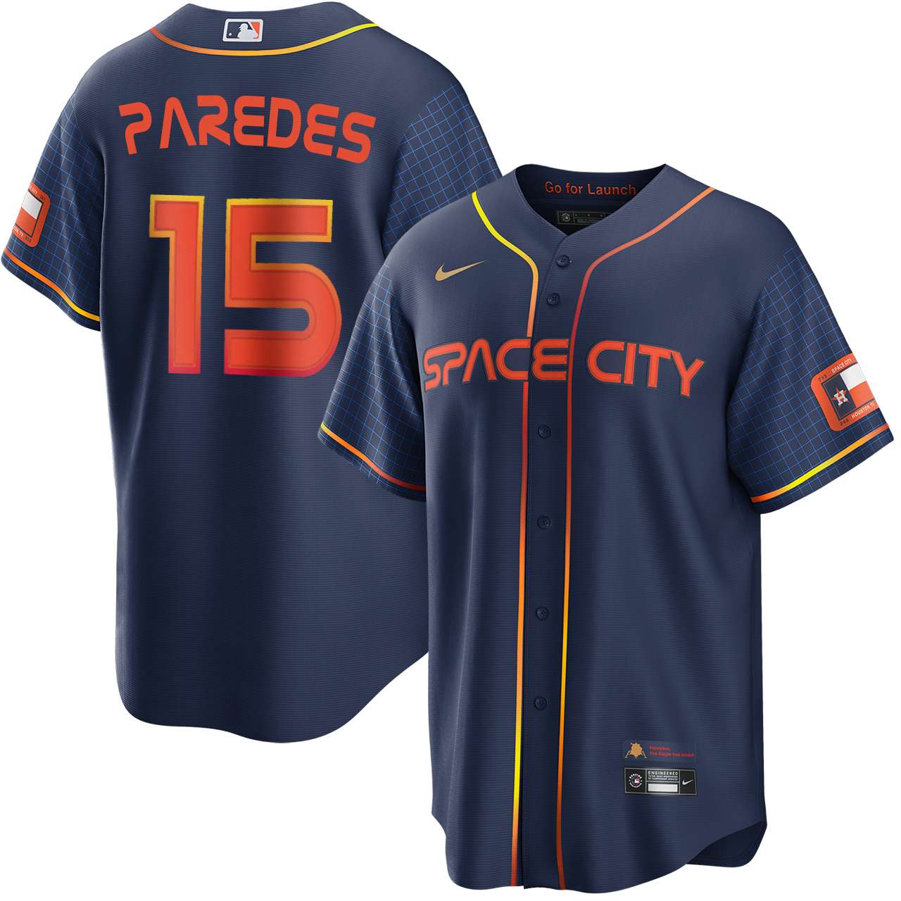 Nike Houston Astros ユニフォーム Isaac Paredes Houston Astros City Connect Space City Jersey by