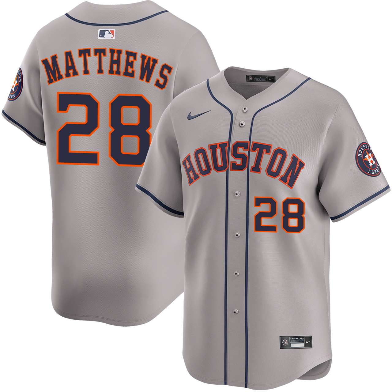 Brice Matthews Houston Astros Road Limited Jersey by NIKE