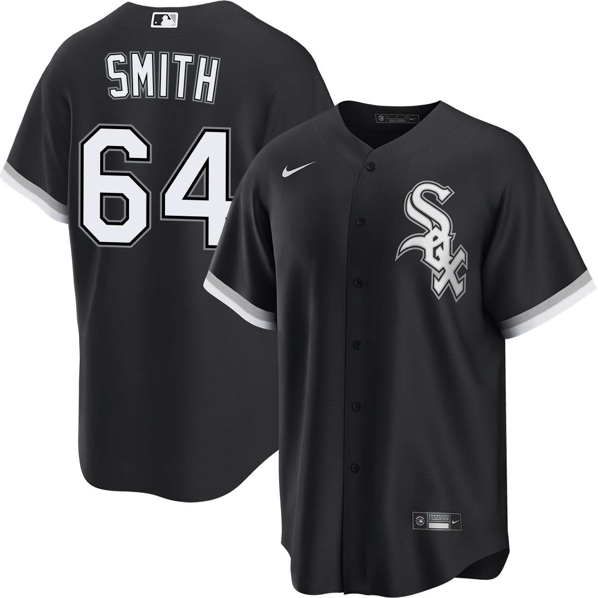 Shane Smith Chicago White Sox Alternate Black Jersey by NIKE