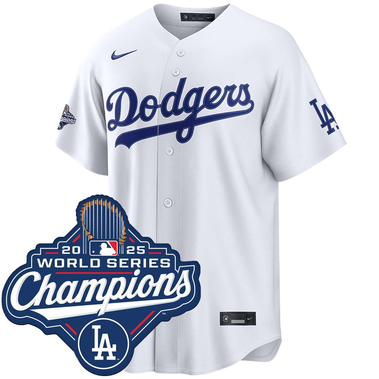 ドジャーススタジアム現地購入NIKE MLB LA Dodgers ユニフォーム Los Angeles Dodgers Home World Series Champions Stadium Jersey by