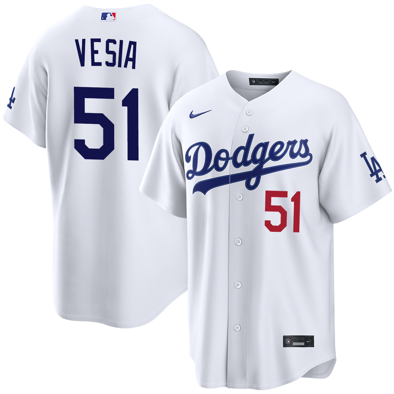 Alex Vesia Los Angeles Dodgers Home Stadium Jersey by NIKE