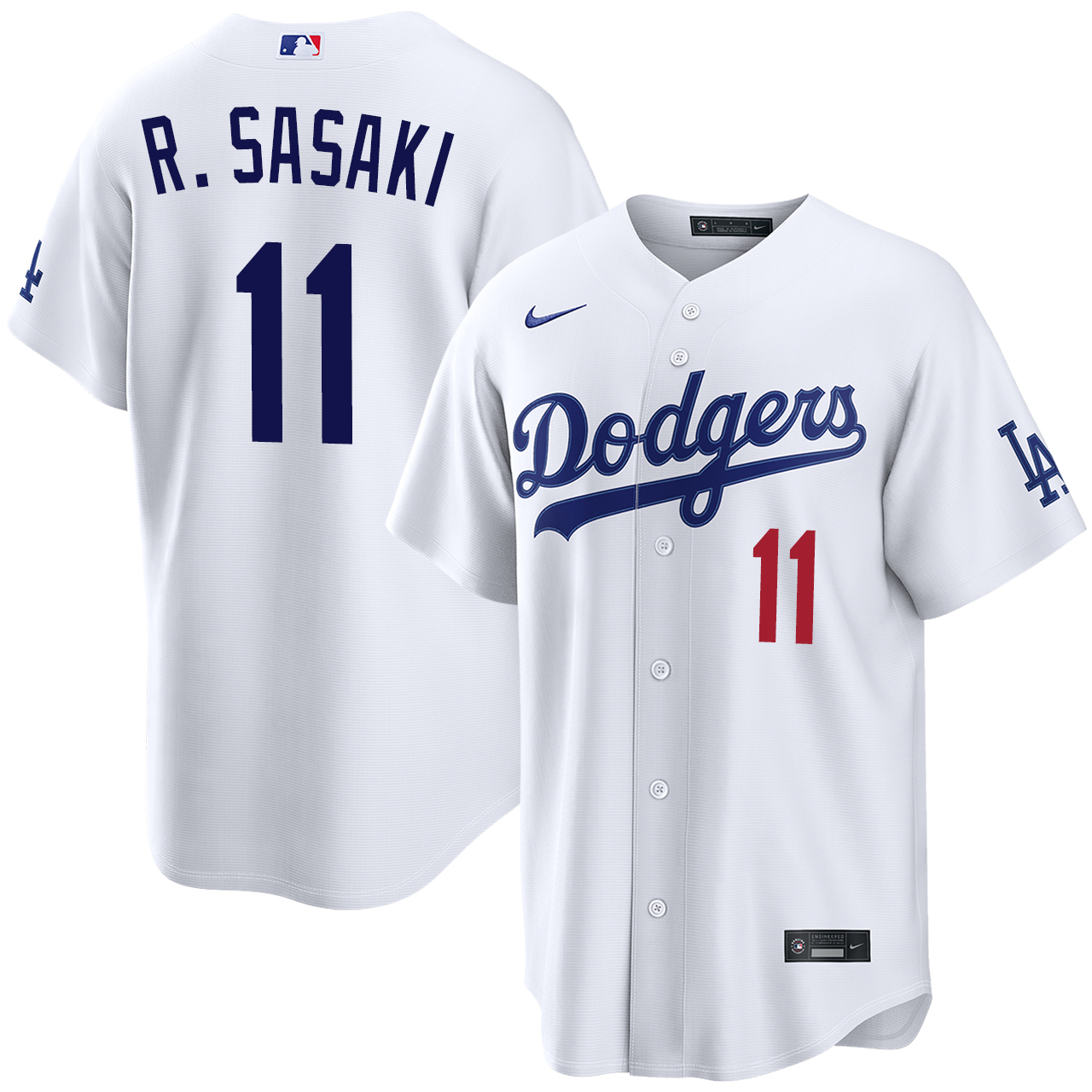 【希少】Dodgers R.SASAKI 11 ユニフォーム XL Roki Sasaki Los Angeles Dodgers Home Stadium Jersey by NIKE