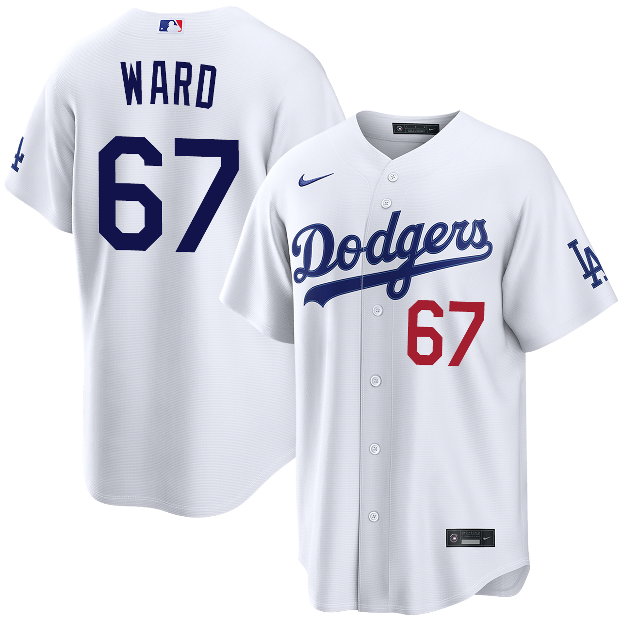 Ryan Ward Los Angeles Dodgers Home Stadium Jersey by NIKE