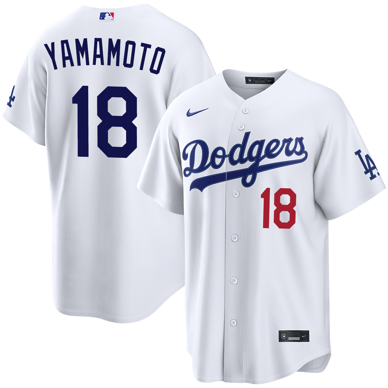 Yoshinobu Yamamoto Los Angeles Dodgers Home Stadium Jersey by NIKE