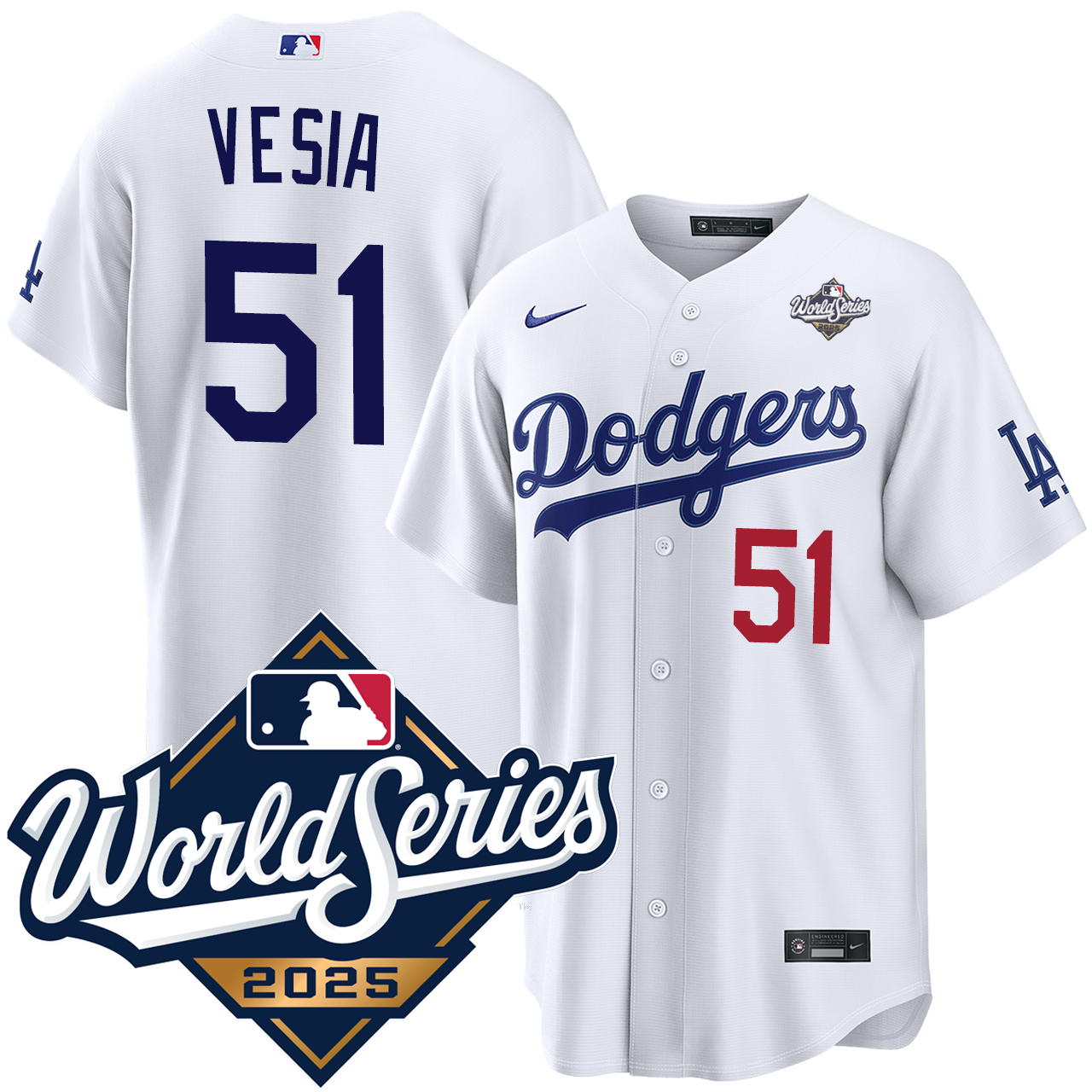 Alex Vesia Los Angeles Dodgers Home World Series Stadium Jersey by