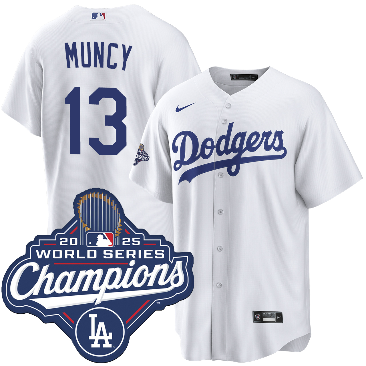 Max Muncy Los Angeles Dodgers Home World Series Champions Jersey