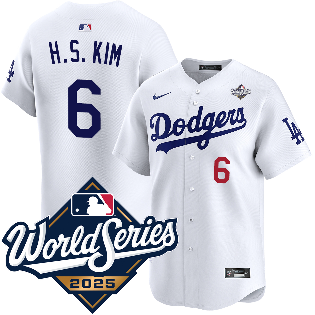 Hyeseong Kim Los Angeles Dodgers Home World Series Limited Jersey