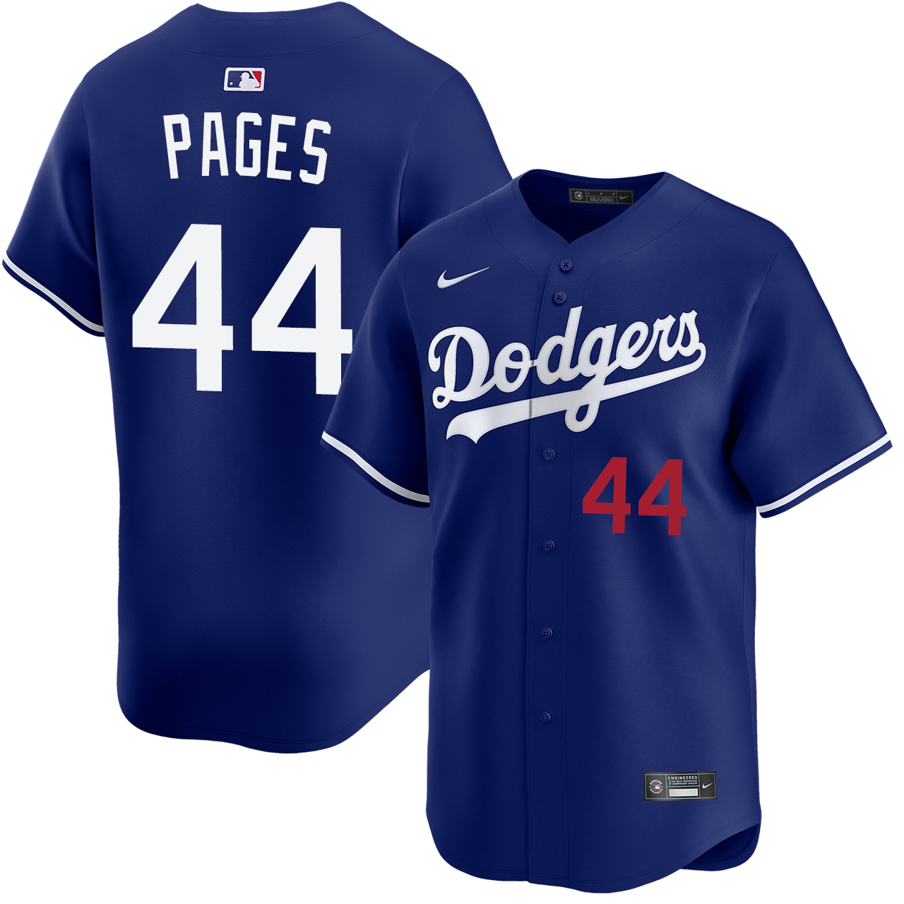 Los Angeles Dodgers アメリカンフットボールジャージ Andy Pages Los Angeles Dodgers Alternate Royal Limited Jersey by