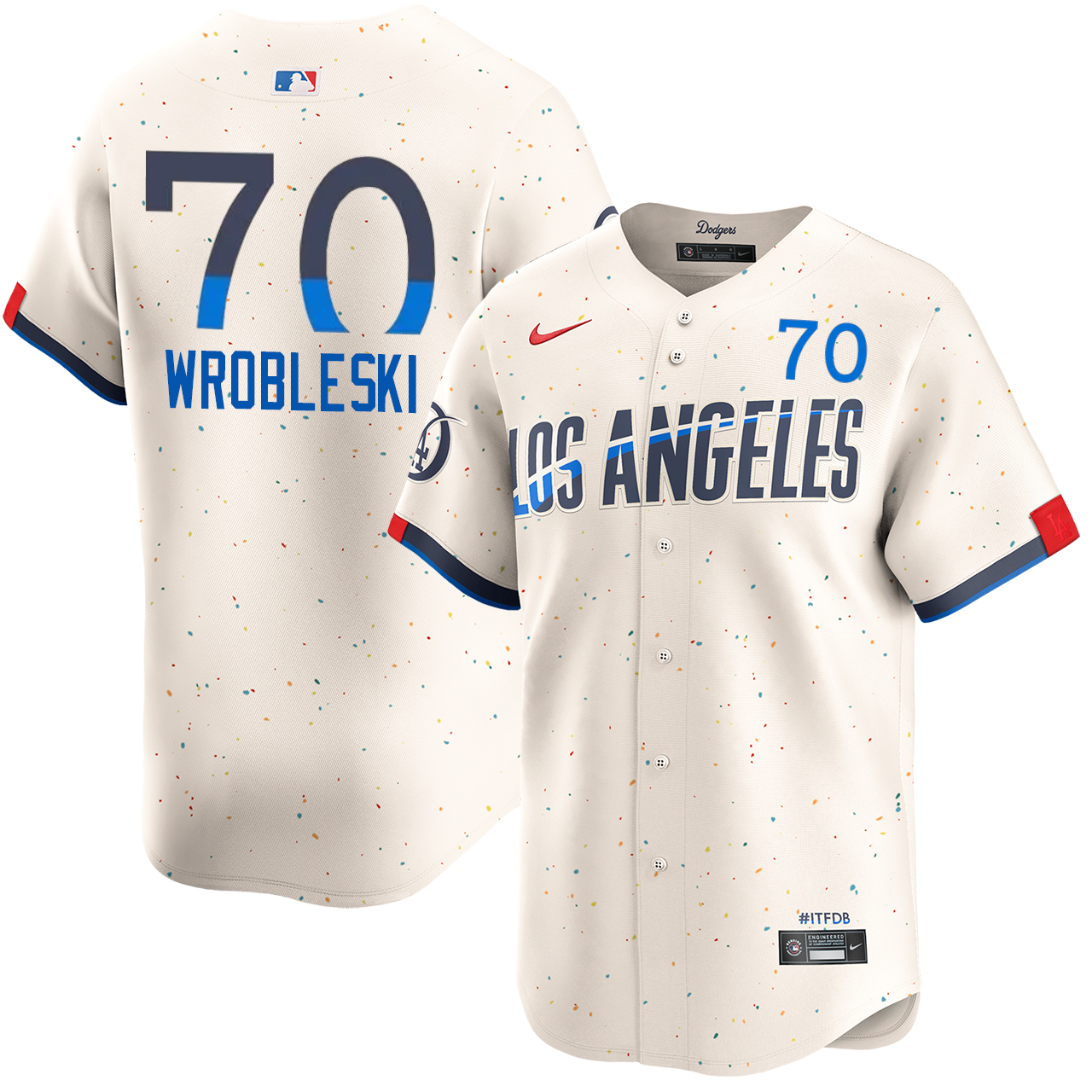 NIKEドジャース City Connect Limited ユニフォーム M Justin Wrobleski Los Angeles Dodgers City Connect Limited Jersey