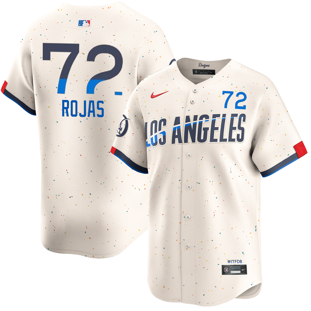 Lee Los Angeles Dodgers ユニフォーム　2XL miguel-rojas-los-angeles-