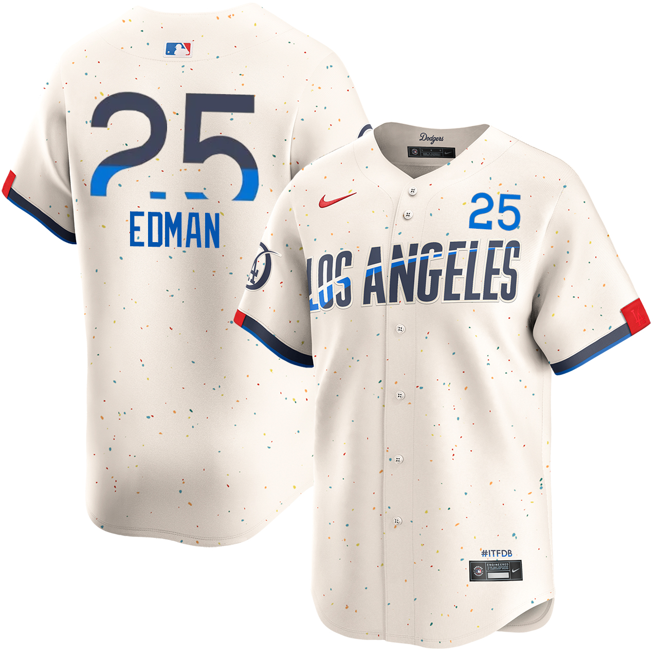 【現地購入】Wシリーズ2024トミーエドマン Dodgers ユニフォーム Tommy Edman Los Angeles Dodgers City Connect Limited Jersey by