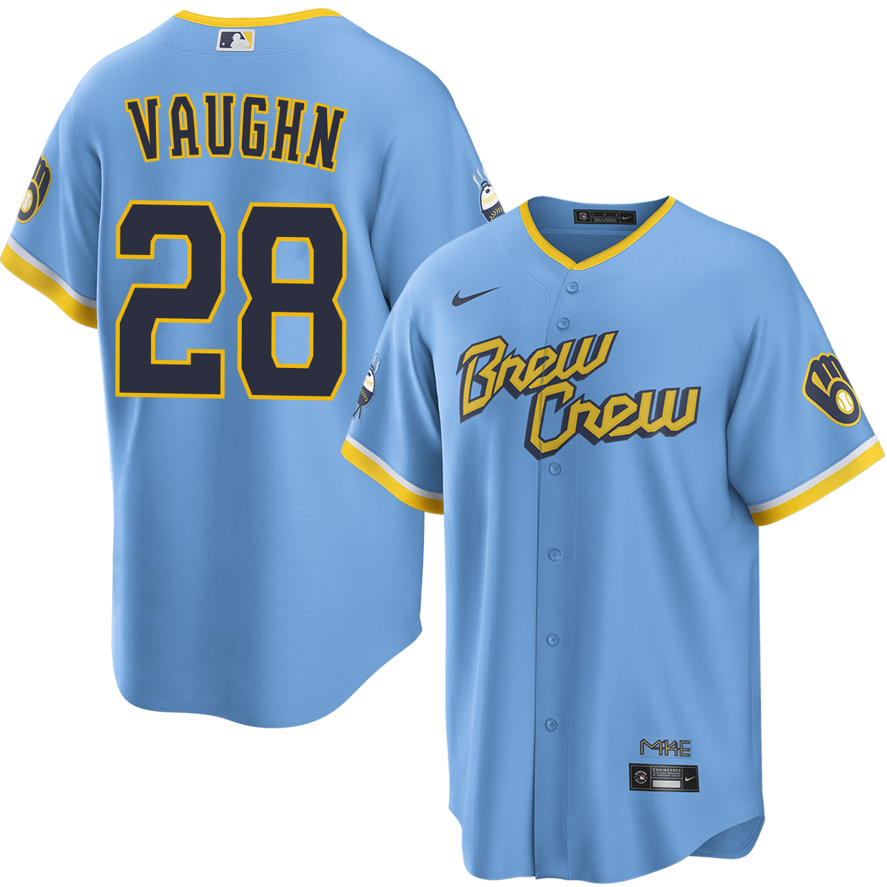 Andrew Vaughn Milwaukee Brewers City Connect Jersey by NIKE