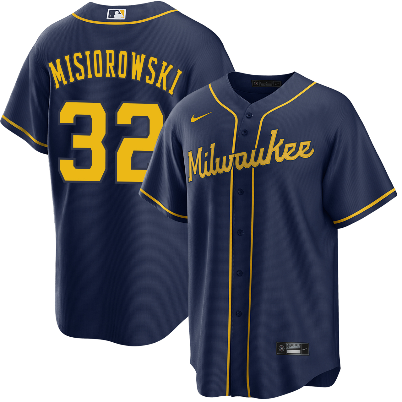 Jacob Misiorowski Milwaukee Brewers Alternate Navy Jersey by NIKE