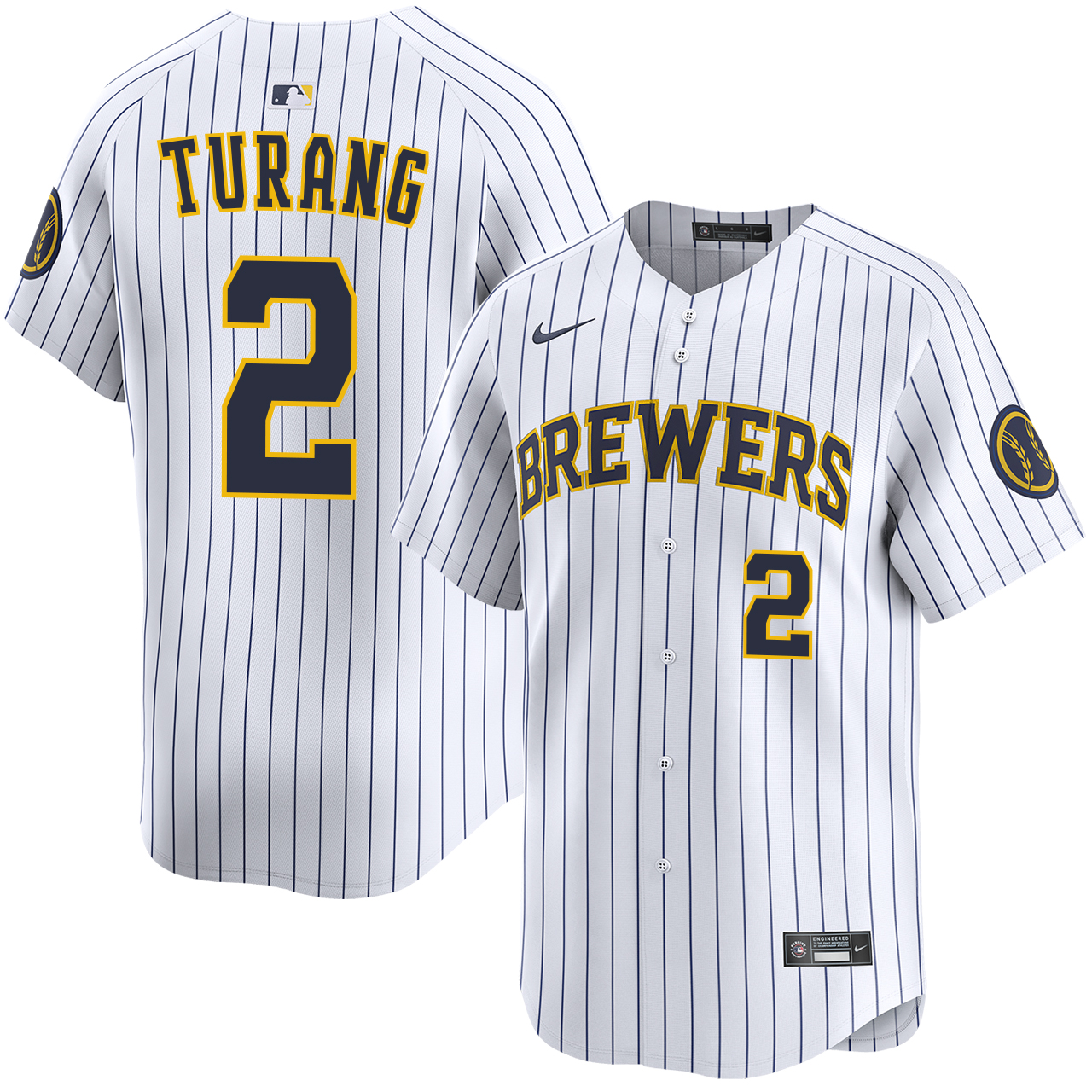 Brice Turang Milwaukee Brewers Alternate Home Limited Jersey by