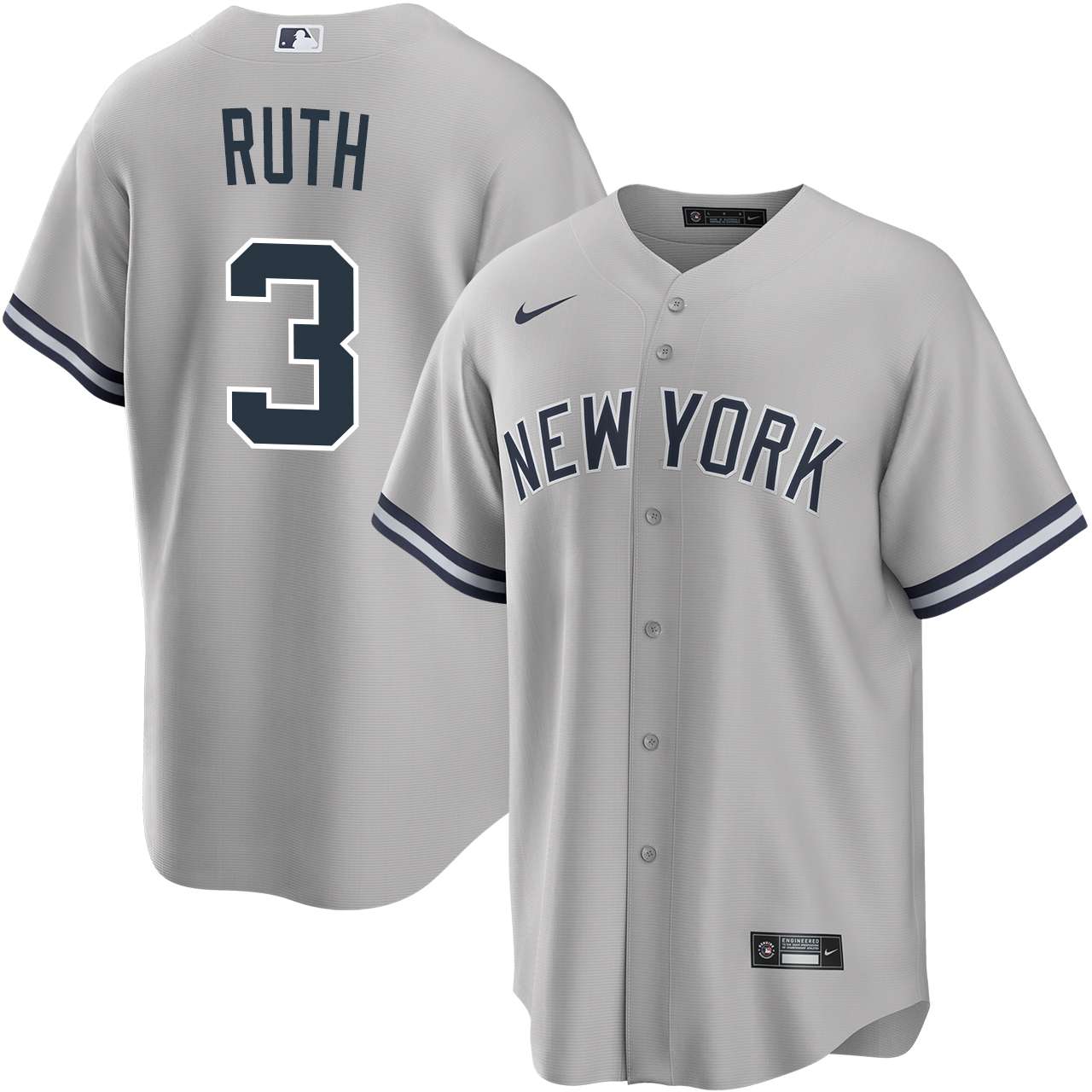 Babe Ruth New York Yankees Road Gray Jersey by NIKE® | Official MLB®