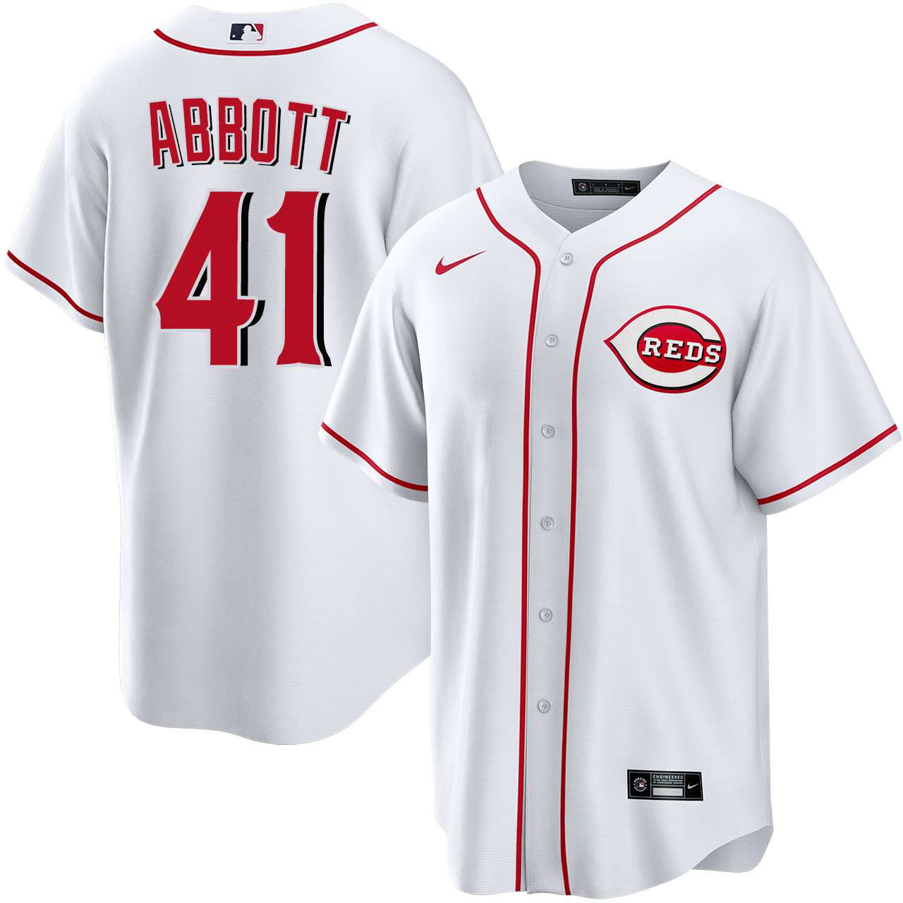 Andrew Abbott Cincinnati Reds Home Jersey by NIKE® | Official MLB®
