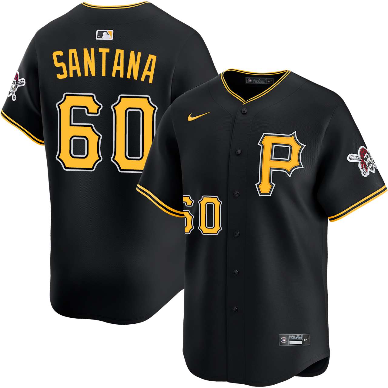 Dennis Santana Pittsburgh Pirates Alternate Limited Jersey by NIKE