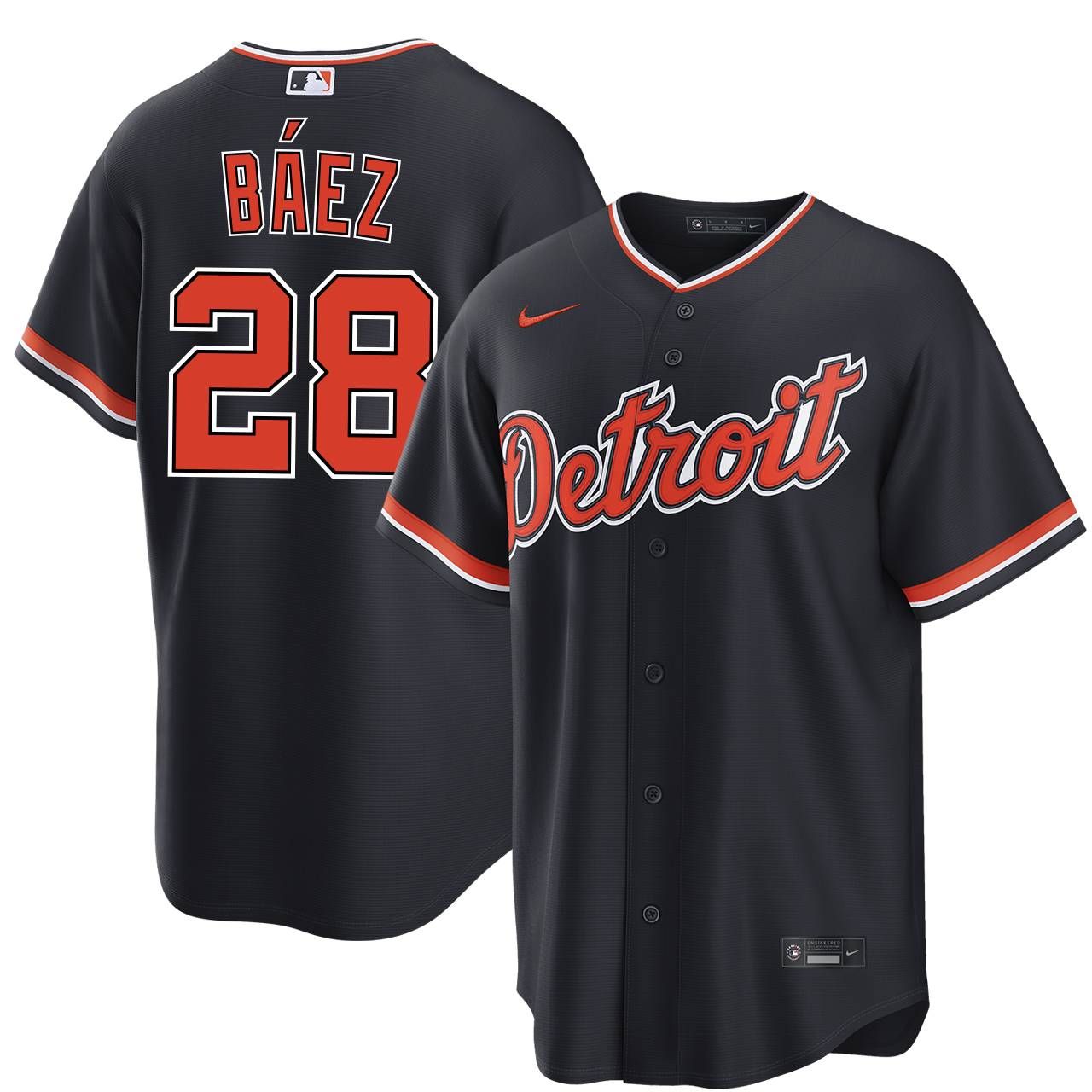 Javier Báez Detroit Tigers Alternate Navy Jersey by NIKE