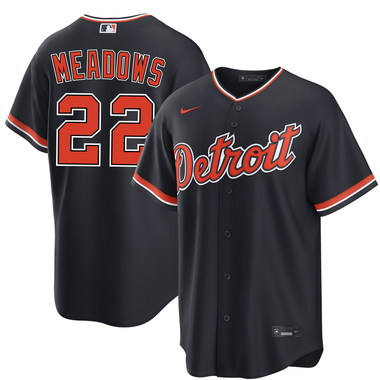 Parker Meadows Detroit Tigers Alternate Navy Jersey by NIKE