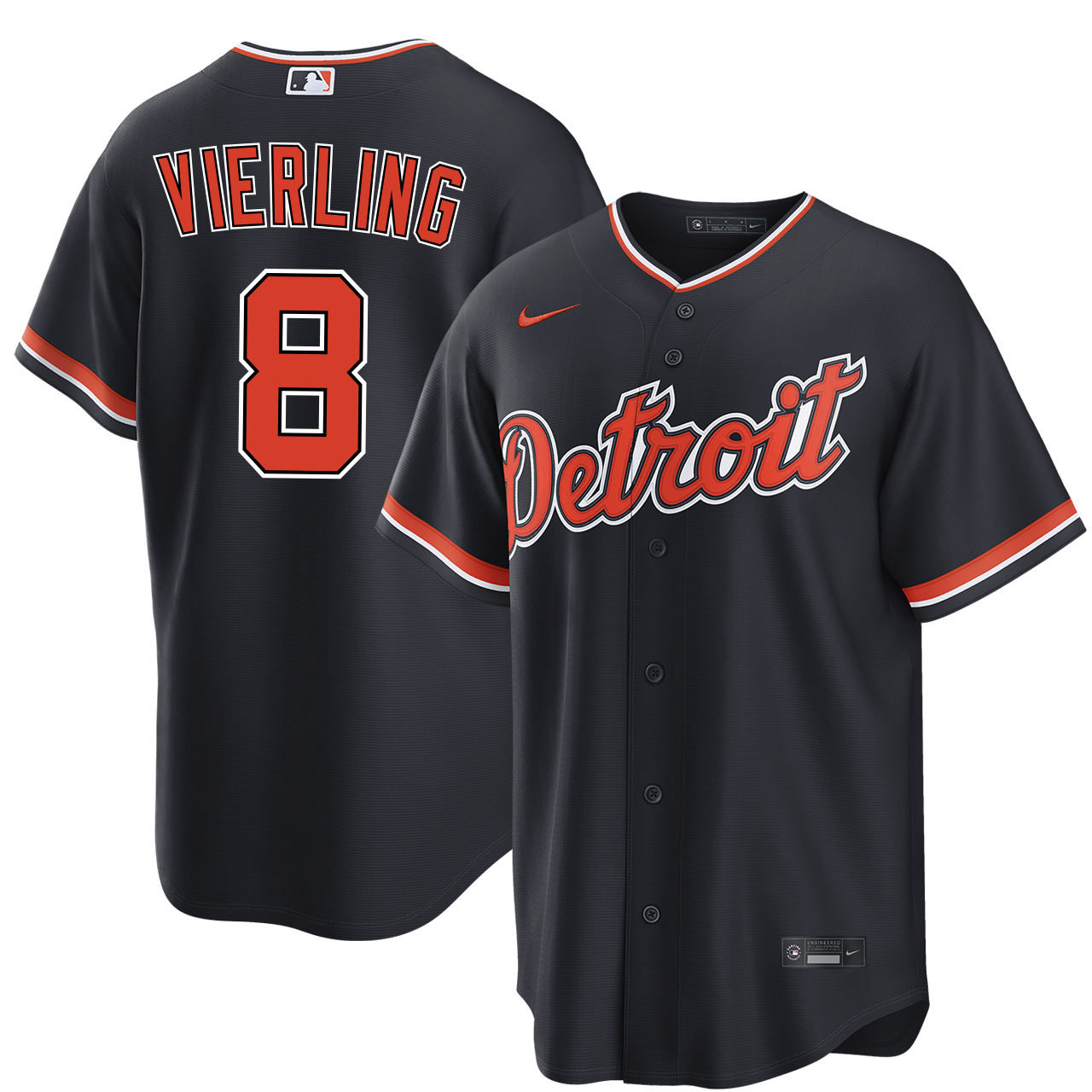 Matt Vierling Detroit Tigers Alternate Navy Jersey by NIKE