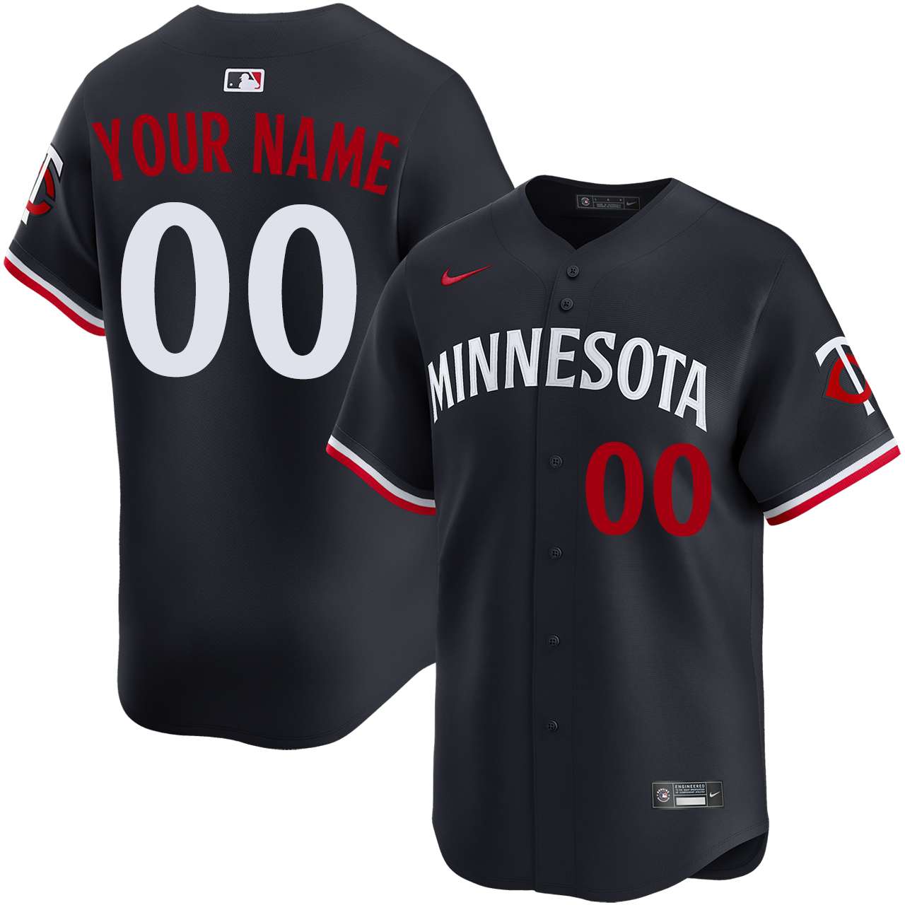 Minnesota Twins Personalized Alternate Navy Limited Jersey by NIKE