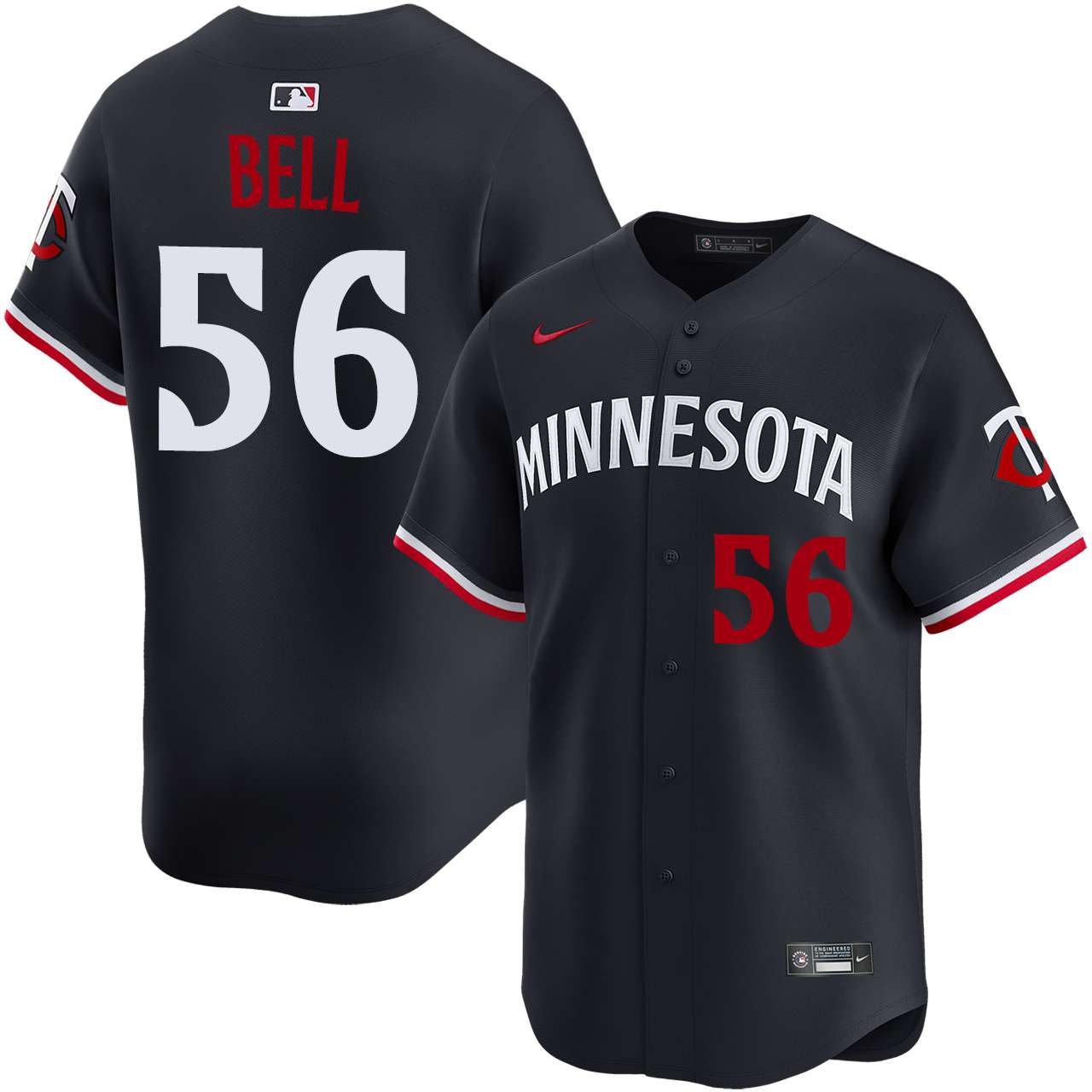 マンスール ニュイ　ダブル Josh Bell Minnesota Twins Alternate Navy Limited Jersey by NIKE