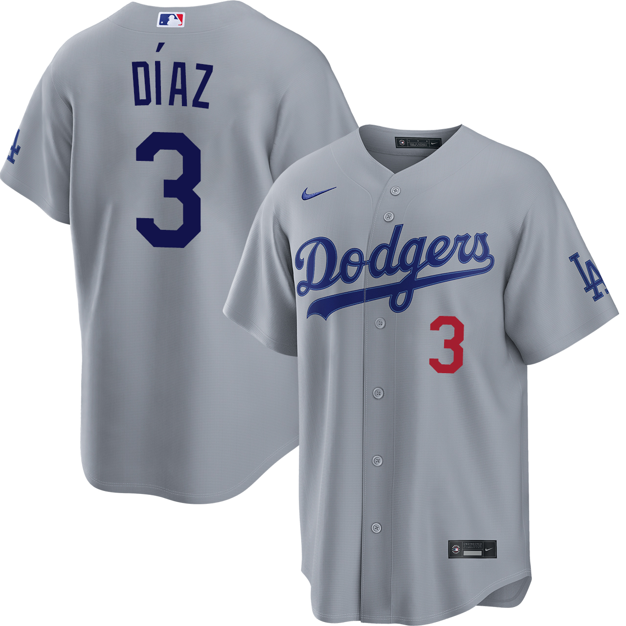 応援グッズ Nike Los Angeles Dodgers uniform 2XL Edwin Díaz Los Angeles Dodgers Road Stadium Jersey by NIKE