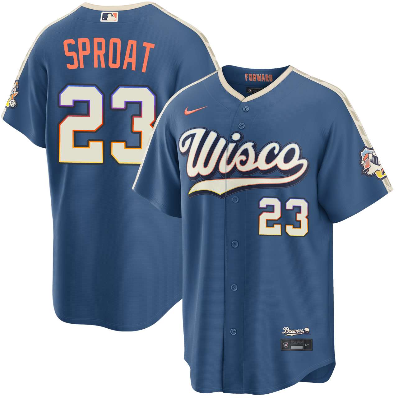 NIKE MLB ミルウォーキー・ブルワーズ　ユニホーム Brandon-Sproat-Milwaukee-