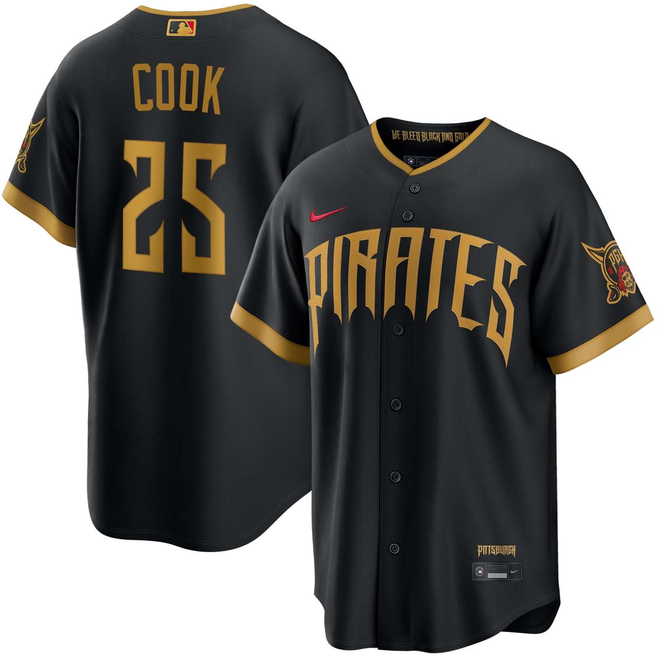Billy Cook Pittsburgh Pirates Black 2026 City Connect Stadium