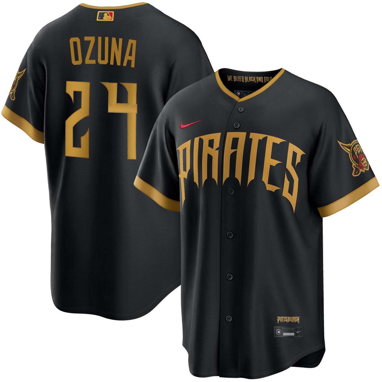 Marcell Ozuna Pittsburgh Pirates Black 2026 City Connect Stadium
