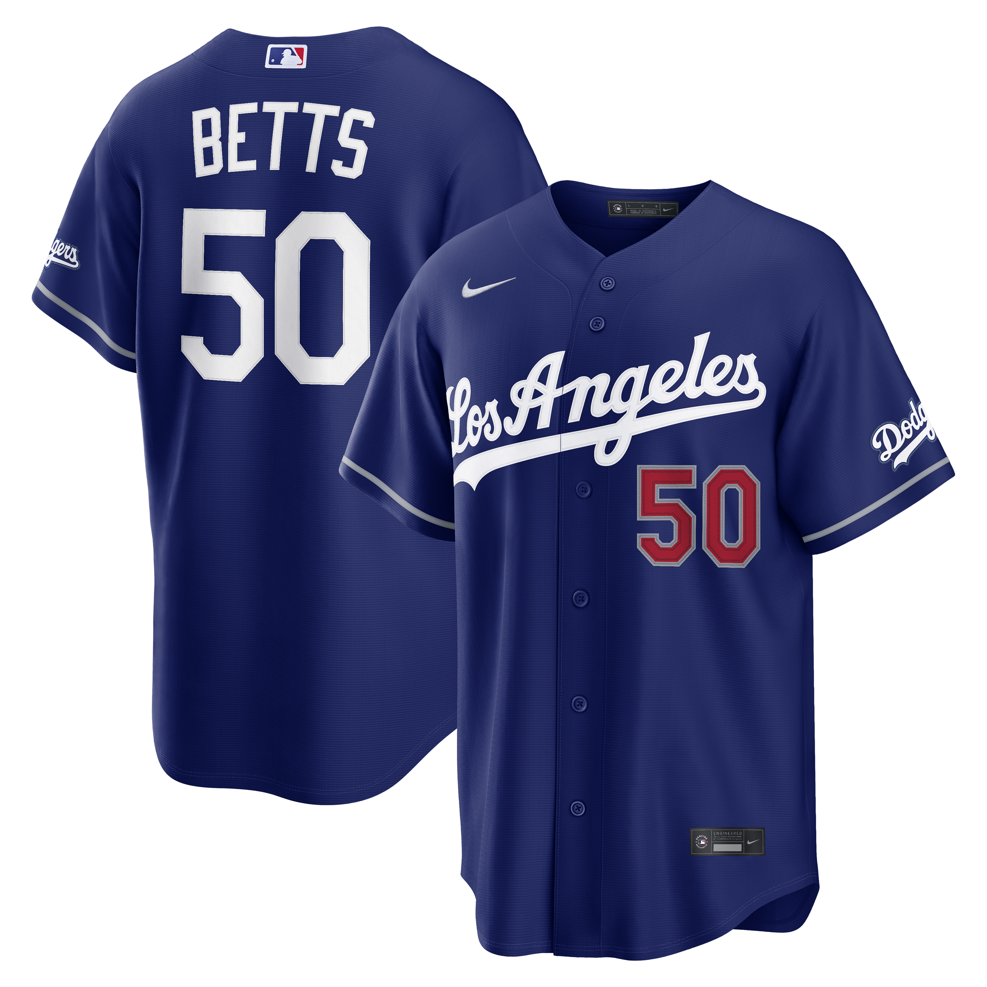 Mookie Betts Los Angeles Dodgers Alternate Royal Stadium Jersey by