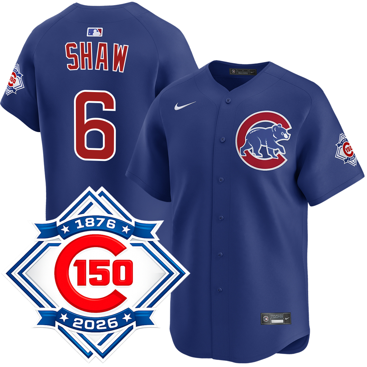 Nike 『Chicago Cubs』 選手仕様アンダーシャツ Matt Shaw Chicago Cubs Alternate Royal 150th Anniversary Limited