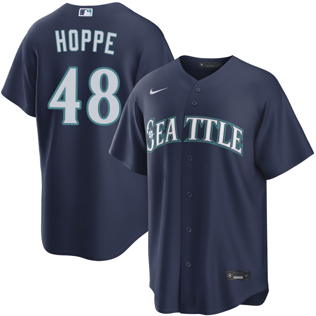 Alex Hoppe Seattle Mariners Navy Road Jersey by NIKE® | Official MLB®