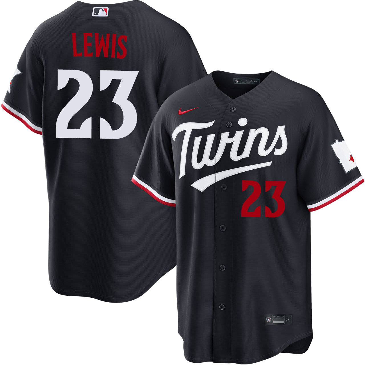 ウィナーズ　ユニフォーム Royce Lewis Minnesota Twins Alternate Navy Stadium Jersey by NIKE