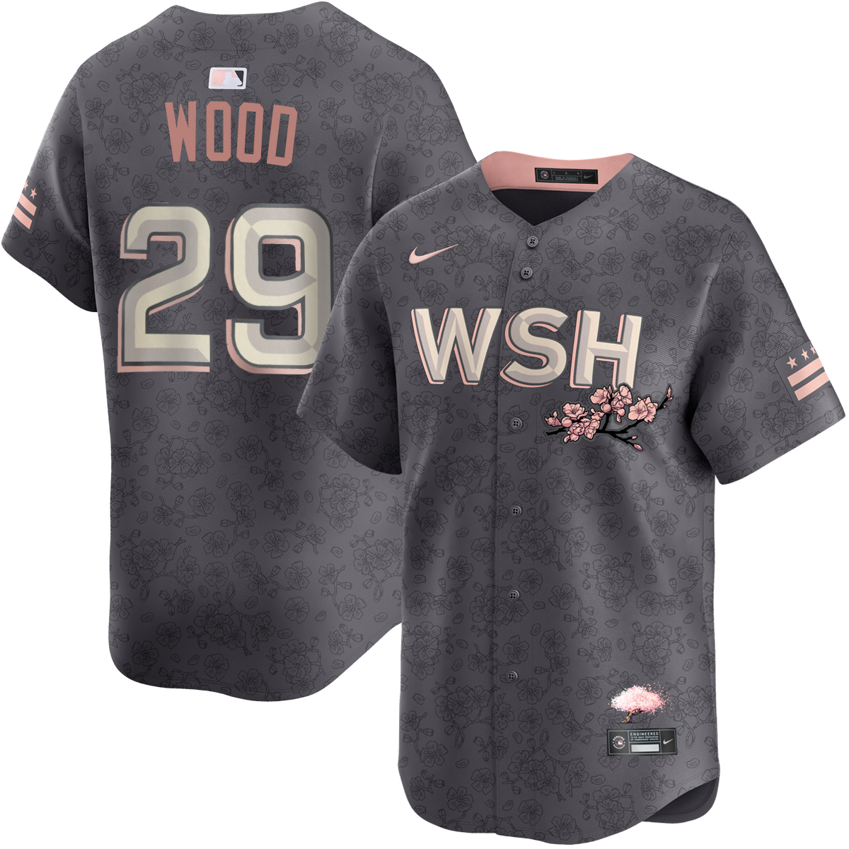 ユニフォーム yn89 James Wood Washington Nationals Cherry Blossom City Connect