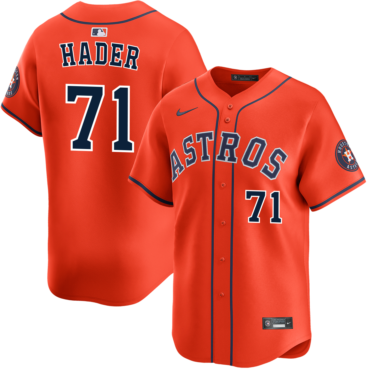 Josh Hader Houston Astros Alternate Orange Limited Jersey by NIKE