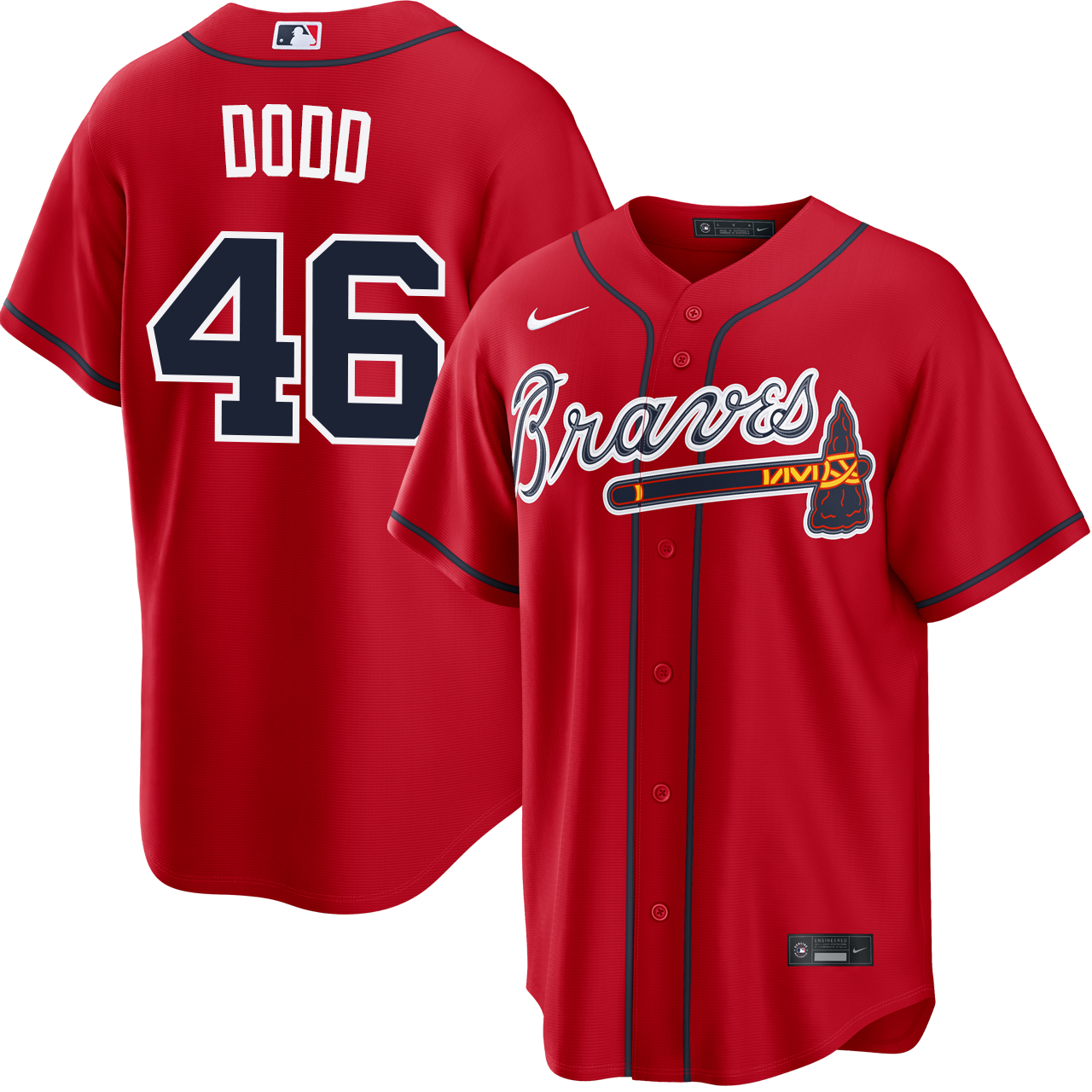 Dylan Dodd Atlanta Braves Alternate Red Jersey by NIKE® | Official