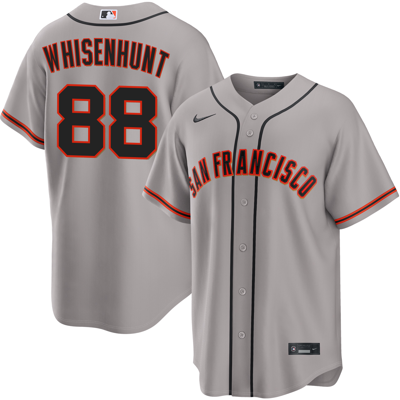 GIANTS KADOWAKI 35 ユニフォーム XL Carson Whisenhunt San Francisco Giants Road Jersey by NIKE