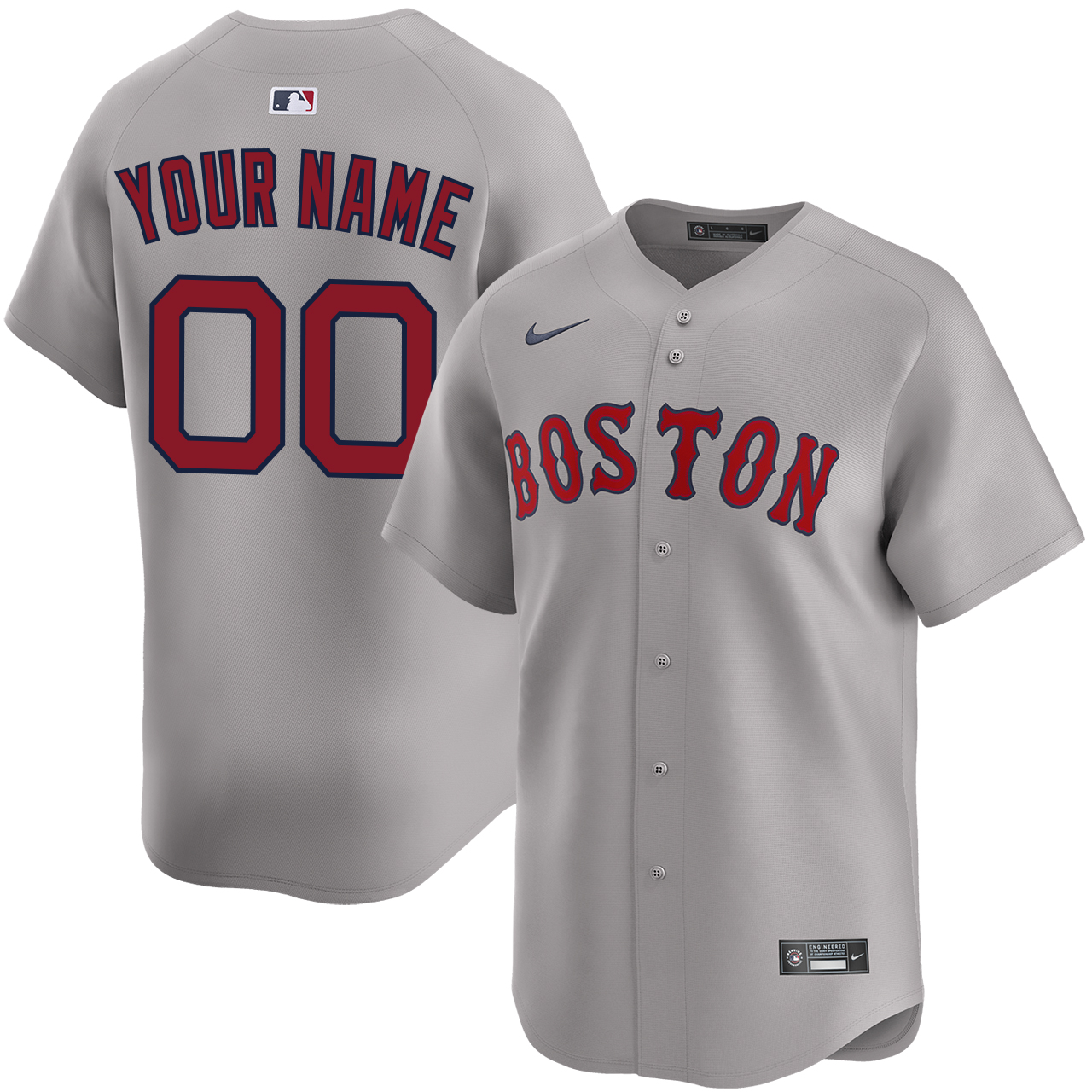 Boston Red Sox Personalized Road Limited Jersey by NIKE