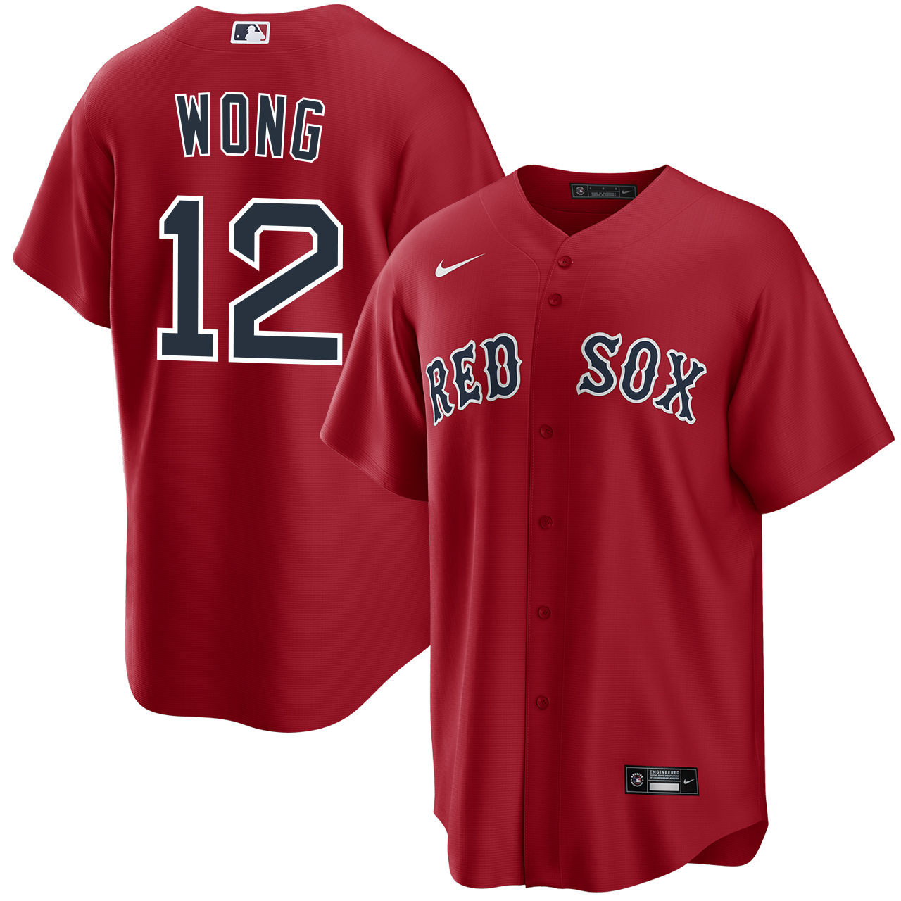 Connor Wong Boston Red Sox Alternate Red Jersey by NIKE