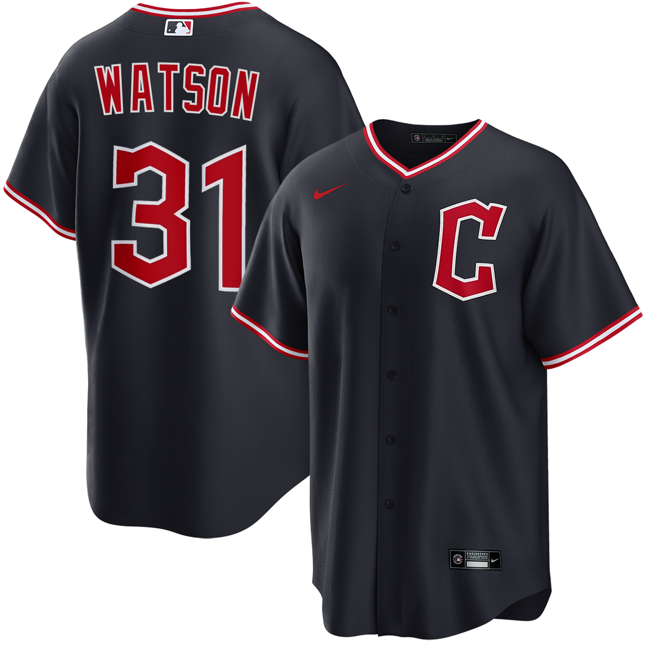 Kahlil Watson Cleveland Guardians Alternate Navy Jersey by NIKE